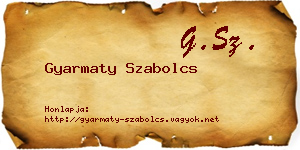 Gyarmaty Szabolcs névjegykártya